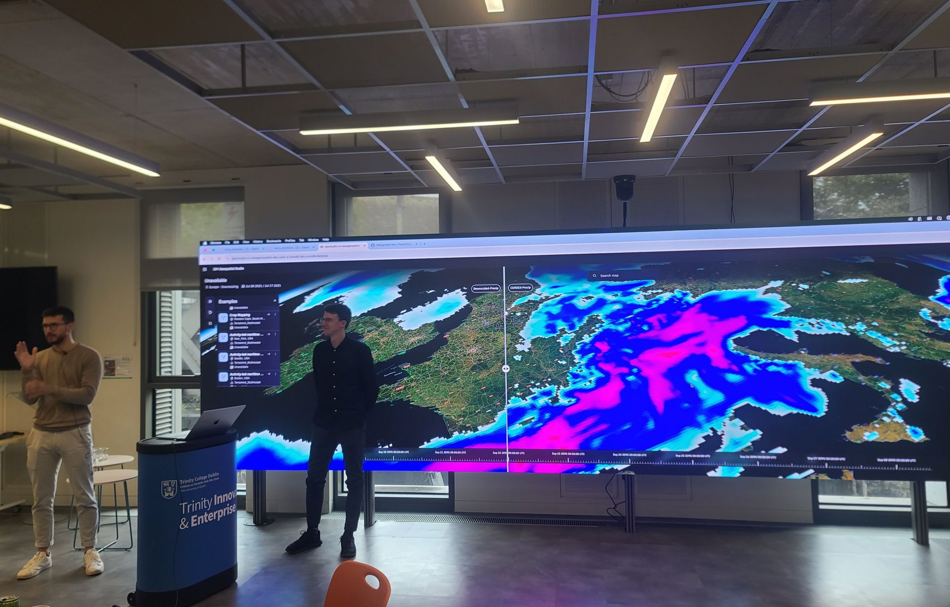 Weather visualisation demo at IBM workshop